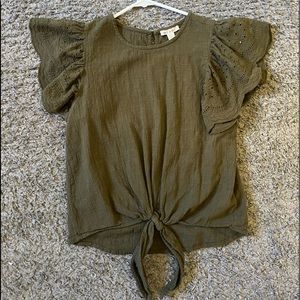 Francesca’s Miami Dark Green Blouse